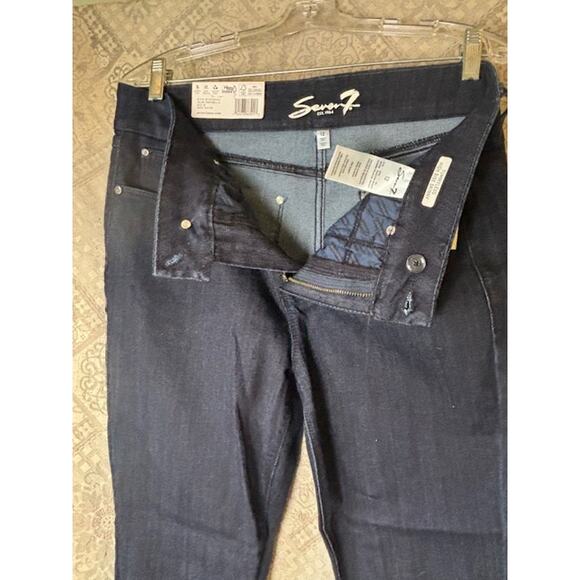 NWT Seven for All Mankind TummyLess High Rise Skinny Jeans Women's 12 Denim - Picture 6 of 6